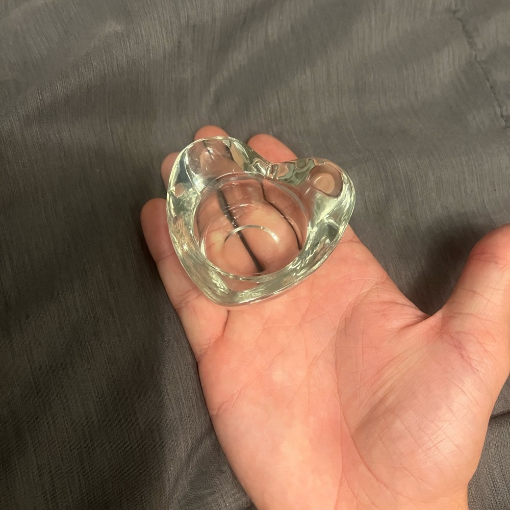 Small Multi-purpose Glass Heart Holder